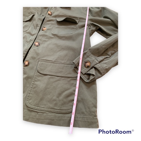 ✨ Green Utility Shacket Button Down Top - M - Picture 5 of 6